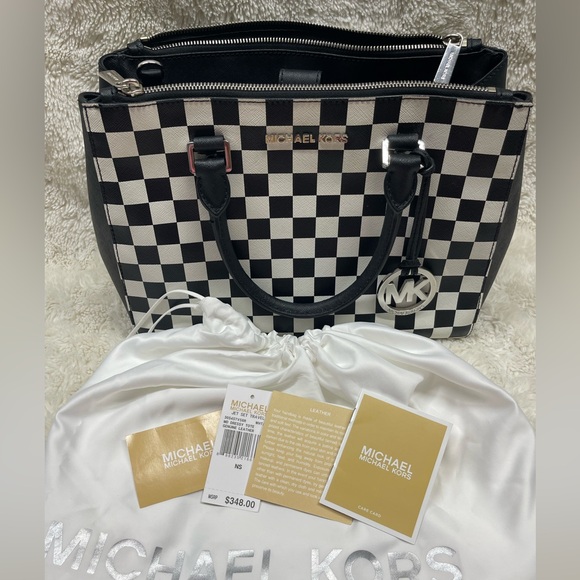 Michael Kors Checkered Handbag - Picture 1 of 10